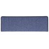 vidaXL Tapis d'escalier 30 pi&egrave;ces 65 x 21 x 4 cm Bleu Bord rectangulaire