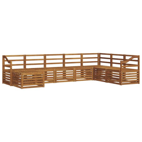 vidaXL Ensembles de canap&eacute;s 8 pcs Naturel Bois d'Acacia Massif