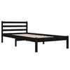 vidaXL Cadre de lit sans matelas bois de pin massif 90x200 cm noir