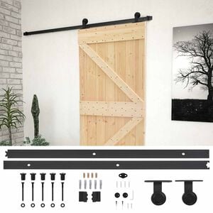 vidaXL Porte coulissante 90 x 210 cm Bois de pin massif