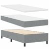 vidaXL Lit &agrave; ressorts avec matelas Gris clair 90 x 200 cm tissu