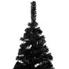 vidaXL Arbre de Noël artificiel pré-éclairé et boules noir 240 cm PVC