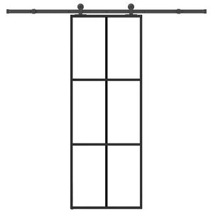 vidaXL Porte coulissante avec kit de quincaillerie 76x205 cm Verre ESG