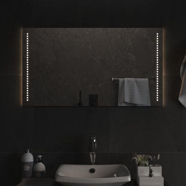 vidaXL Miroir de salle de bain &agrave; LED 50x90 cm