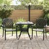 vidaXL Ensemble de tables de jardin 3 pcs Noir Aluminium coul&eacute;