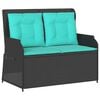 vidaXL Banc de jardin Noir polyrotin