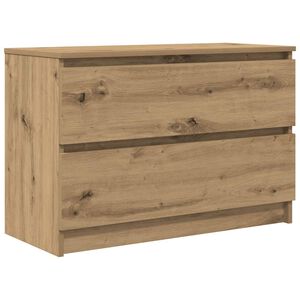 vidaXL Meuble TV ch&ecirc;ne artisanal 80x35x54 cm bois d'ing&eacute;nierie