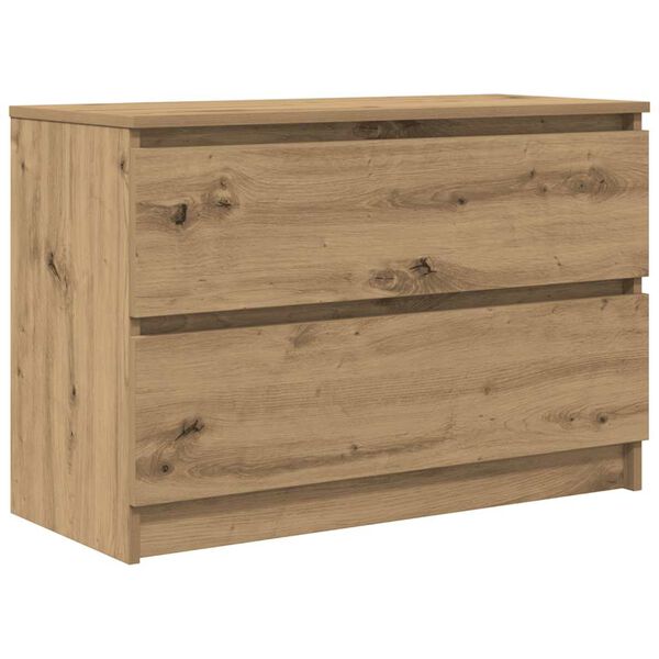 vidaXL Meuble TV ch&ecirc;ne artisanal 80x35x54 cm bois d'ing&eacute;nierie