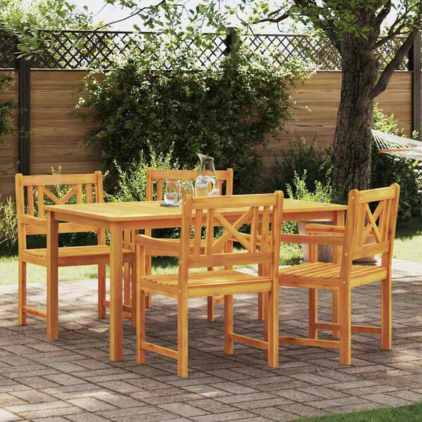 vidaXL Ensemble de salle à manger pour jardin 5 pcs Marron