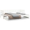 vidaXL Lit coulissant sans matelas blanc 2x(90x200) cm