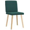 vidaXL Chaises à manger lot de 2 vert foncé tissu