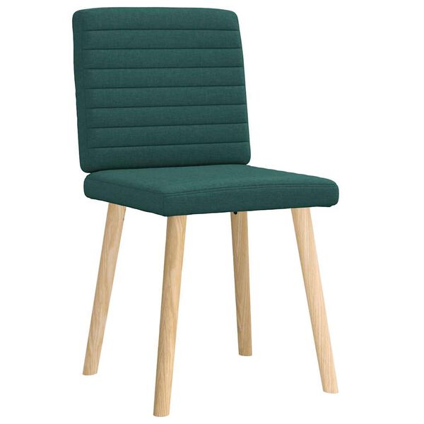 vidaXL Chaises à manger lot de 2 vert foncé tissu