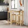 vidaXL Ensemble de bar 3 pcs Bois de pin massif
