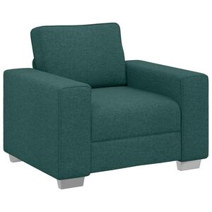 vidaXL Fauteuil Vert fonc&eacute; 100 cm tissu
