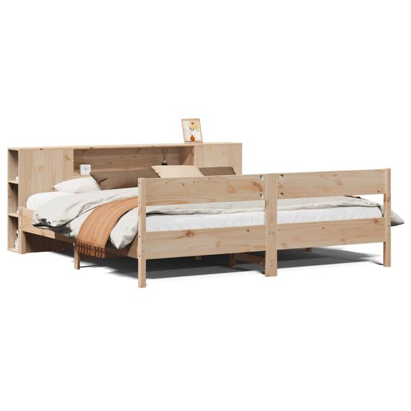 vidaXL Lit biblioth&egrave;que sans matelas 180x200 cm bois massif de pin