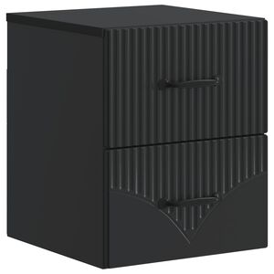 vidaXL Cabinet de chevet mural avec tiroir Noir 34,5 x 33 x 40 cm