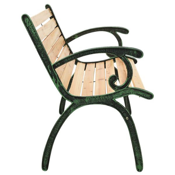 vidaXL Banc de jardin 123 cm fonte et bois de sapin massif