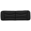 vidaXL Coussin de t&ecirc;te de lit Hvar noir 160 cm similicuir