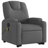 vidaXL Fauteuil inclinable de massage &eacute;lectrique Gris fonc&eacute; Tissu