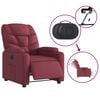vidaXL Fauteuil inclinable électrique Rouge bordeaux Tissu