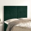 vidaXL T&ecirc;te de lit Vert fonc&eacute; 144 x 5 x 118/128 cm Velours