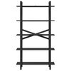 vidaXL &Eacute;tag&egrave;re Ch&ecirc;ne noir 100 x 33,5 x 178 cm Bois d'ing&eacute;nierie