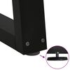 vidaXL Pieds de table à manger en V 3 pièces Noir 70 x (72-73,3) cm Acier