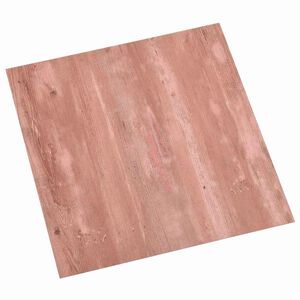 vidaXL Lattes de rev&ecirc;tement de sol autocollantes Rouge 30,5 x 30,5 cm