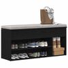 vidaXL Banc à chaussures chêne noir 102x30,5x45 cm bois d'ingénierie