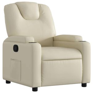 vidaXL Fauteuil inclinable Cr&egrave;me Similicuir