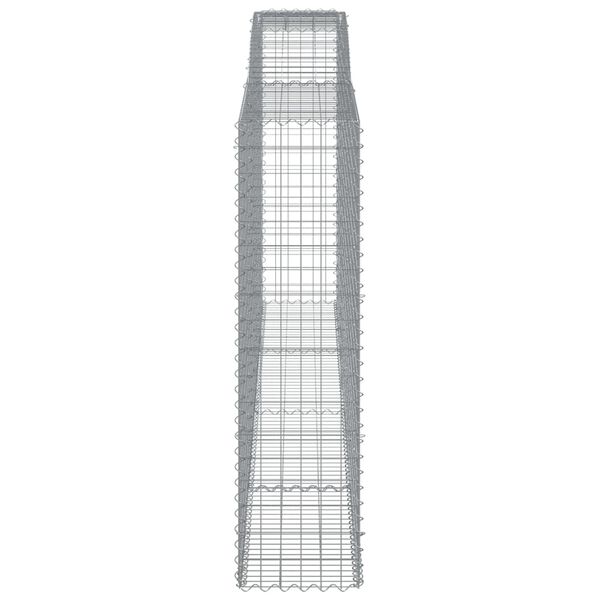 vidaXL Panier de gabions arqu&eacute; 400x50x180/200 cm Fer galvanis&eacute;