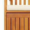 vidaXL Banc de rangement de jardin Bois d'acacia solide 120x63x84 cm