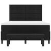 vidaXL Lit &agrave; ressorts avec matelas Noir 160 x 200 cm tissu