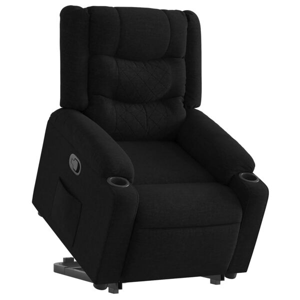 vidaXL Fauteuil inclinable noir tissu