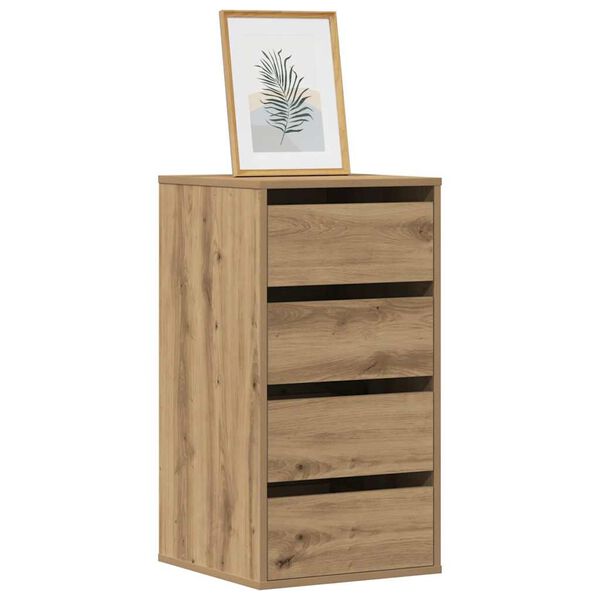 vidaXL Commode d'angle ch&ecirc;ne artisanal 40x41x76 cm bois d'ing&eacute;nierie