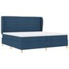 vidaXL Lit &agrave; ressorts avec matelas gris fonc&eacute; 90x190 cm Bleu tissu