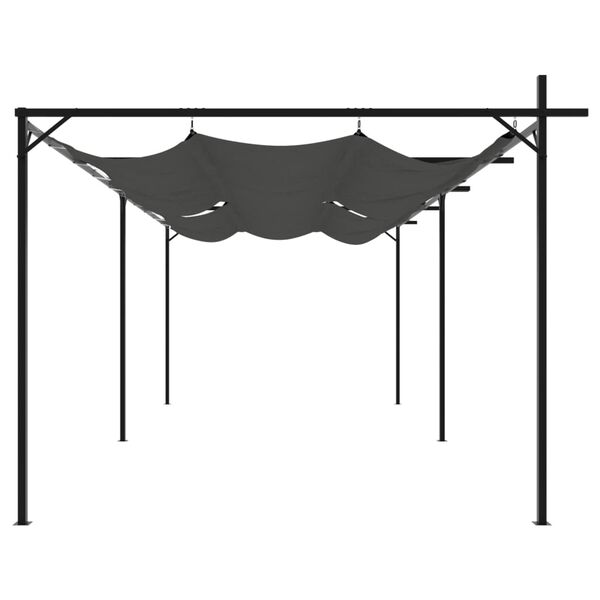 vidaXL Pergola avec toit rétractable anthracite 589x292x230 cm