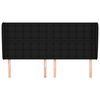 vidaXL T&ecirc;te de lit avec oreilles Noir 183x23x118/128 cm Tissu