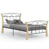 vidaXL Cadre de lit sans matelas noir m&eacute;tal 100x200 cm