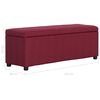 vidaXL Banc avec compartiment de rangement 116 cm Bordeaux Polyester