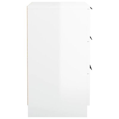 vidaXL Table de chevet Blanc brillant 40x36x65 cm