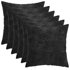 vidaXL Coussin 6 pc HEERLEN Anthracite 30 x 30 cm Tissu Chenille
