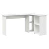 vidaXL Bureau Blanc 142 x 102 x 73 cm Bois d'ing&eacute;nierie