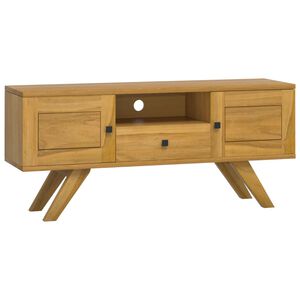vidaXL Meuble TV 110x30x35 cm Bois de teck solide