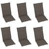 vidaXL Chaises pliables de jardin lot de 6 avec coussins Bois d'acacia