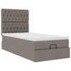 vidaXL Cadre de lit ottoman avec matelas taupe 90x190 cm tissu