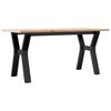 vidaXL Table basse cadre en Y 100x50x45 cm bois de pin massif et acier