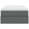 vidaXL Lit avec rangement et matelas Gris fonc&eacute; 100 x 200 cm Polyester