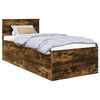 vidaXL Cadre de lit Ch&ecirc;ne fum&eacute; 90 x 190 cm Bois d'ing&eacute;nierie