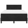vidaXL Lit &agrave; ressorts avec matelas Noir 120 x 200 cm Velours
